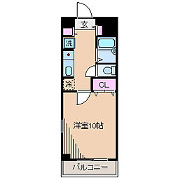 オリーブフォレスト 1Kの間取図画像