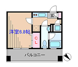 VILLENEUVE 1Kの間取図画像