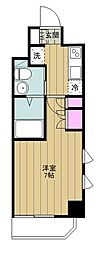 プラウドフラット武蔵小杉イースト 1Kの間取図画像