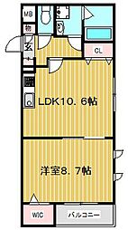 フェリチターレ 1LDKの間取図画像