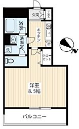 ARCOBALENO武蔵小杉2 ワンルームの間取図画像