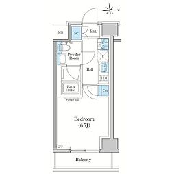スタイリオ新丸子NORTH 1Kの間取図画像