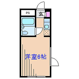 ユースフル祐天寺No.1 1Kの間取図画像