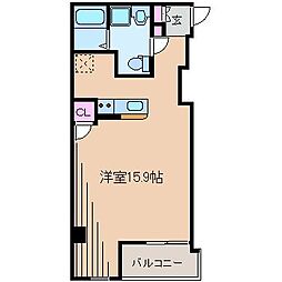 JMF-Residence新横浜 ワンルームの間取図画像