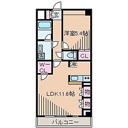 Charcoal 1LDKの間取図画像