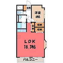 大島マンション 1  ｜ 栃木県宇都宮市茂原1丁目（賃貸マンション1LDK・2階・56.70㎡） その2