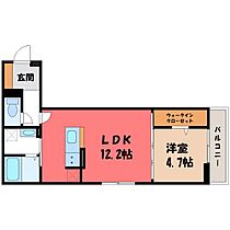 TORISIAS 大通り  ｜ 栃木県宇都宮市大通り3丁目（賃貸アパート1LDK・3階・41.15㎡） その2