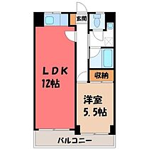 ライブハウス II  ｜ 栃木県鹿沼市戸張町（賃貸マンション1LDK・2階・40.00㎡） その2