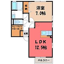 モン・ボー・ソレイユ E  ｜ 栃木県宇都宮市若草3丁目（賃貸アパート1LDK・1階・48.90㎡） その2