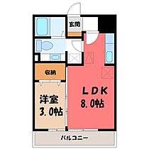 ルミエールヤナセ A  ｜ 栃木県宇都宮市簗瀬町（賃貸アパート1LDK・1階・29.25㎡） その2