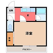 大関マンション  ｜ 栃木県宇都宮市幸町（賃貸マンション1K・3階・20.70㎡） その2