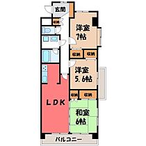 ザ・ミレニアムタワー  ｜ 栃木県宇都宮市駅前通り2丁目（賃貸マンション3LDK・2階・71.15㎡） その2