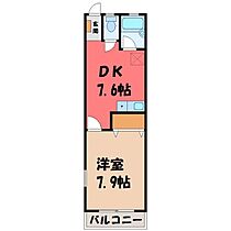 パストラル霧島  ｜ 栃木県宇都宮市中岡本町（賃貸アパート1DK・2階・35.44㎡） その2