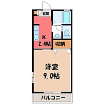 エーデル桜 A  ｜ 栃木県宇都宮市平松町（賃貸アパート1K・1階・28.20㎡） その2