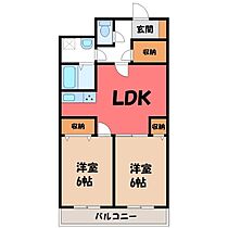 南晒屋コーポ  ｜ 栃木県真岡市並木町3丁目（賃貸マンション2LDK・4階・53.95㎡） その2