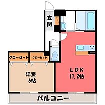 ヴィクトワール  ｜ 栃木県宇都宮市中一の沢町（賃貸アパート1LDK・3階・43.38㎡） その2