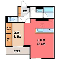 TORISIAS南大通り  ｜ 栃木県宇都宮市南大通り4丁目（賃貸アパート1LDK・1階・40.99㎡） その2