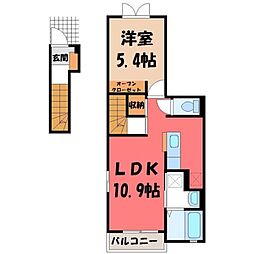 ヴィラ・ロイヤル1 1LDKの間取図画像