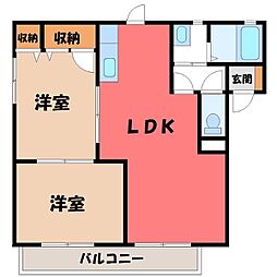 アーバン21C 2LDKの間取図画像