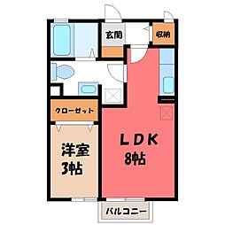 グランモア宝石台 1LDKの間取図画像