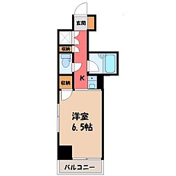エトワール宇都宮第1 1Kの間取図画像