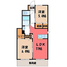 ラ・ドルチェ1 2LDKの間取図画像
