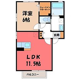 ボナールスクエアA 1LDKの間取図画像