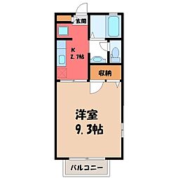 JR東北本線 雀宮駅 3.3km 2階/-