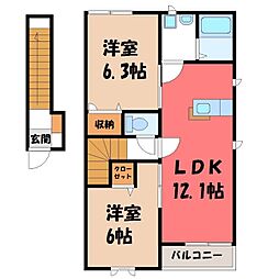 宇都宮芳賀ライトレール線 陽東3丁目駅 徒歩12分 2階/-