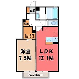 サンモール 1LDKの間取図画像