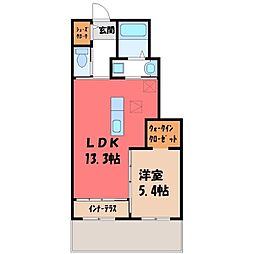 コーポローディア 1LDKの間取図画像