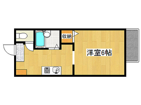 西之町ハイツＡ 101｜兵庫県神戸市東灘区御影本町7丁目(賃貸アパート1K・1階・20.46㎡)の写真 その2