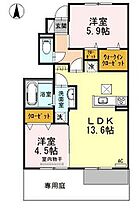 ソレーユ・コート 103 ｜ 兵庫県神戸市須磨区多井畑（賃貸アパート2LDK・1階・57.42㎡） その2