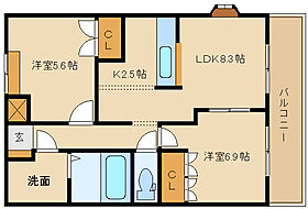 プライムガーデン 205 ｜ 兵庫県加古川市平岡町新在家（賃貸アパート2LDK・2階・54.55㎡） その2