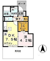 ダリアＡ 101 ｜ 兵庫県姫路市野里（賃貸アパート1DK・1階・33.65㎡） その2