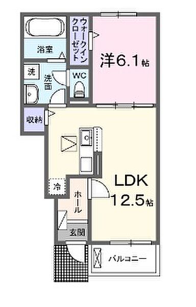 カミーノクラントーノ　ウーノ 103｜兵庫県姫路市飾東町佐良和(賃貸アパート1LDK・1階・44.70㎡)の写真 その2