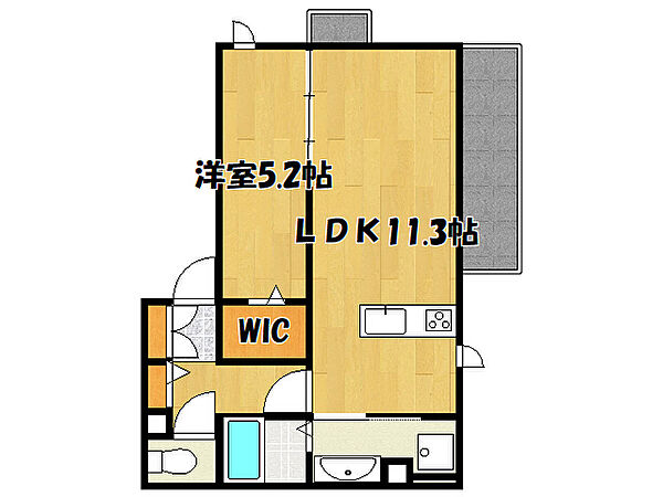 兵庫県明石市本町2丁目(賃貸アパート1LDK・2階・41.53㎡)の写真 その2