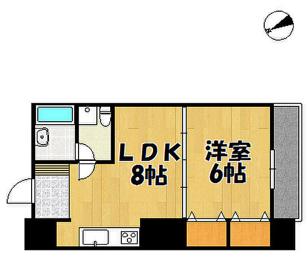 サンロイヤル明石 401｜兵庫県明石市樽屋町(賃貸マンション1LDK・4階・36.00㎡)の写真 その2