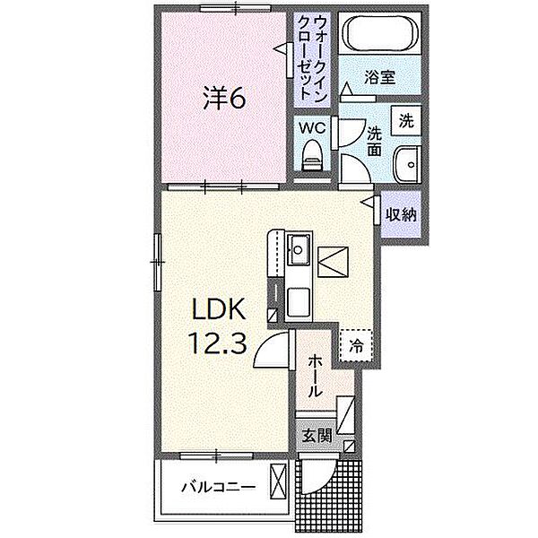 グランデフォルトーネＡ 101｜兵庫県姫路市勝原区山戸(賃貸アパート1LDK・1階・44.70㎡)の写真 その2