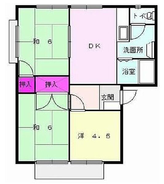 ハイツ二番館 A102｜兵庫県加東市下滝野(賃貸アパート3DK・1階・35.72㎡)の写真 その2