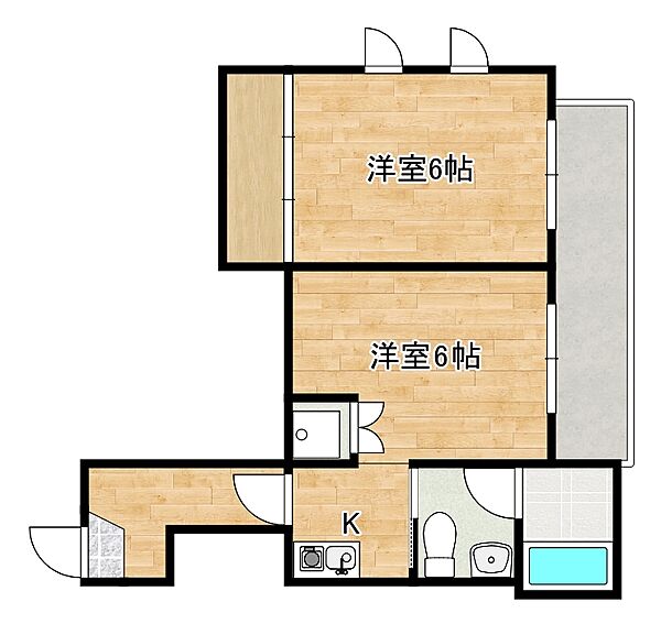 ファミリーライフ東灘 306｜兵庫県神戸市東灘区青木5丁目(賃貸マンション2K・3階・32.00㎡)の写真 その2