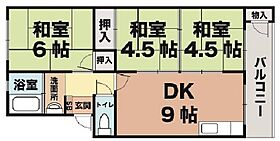 垂水農住3号棟 106 ｜ 兵庫県神戸市垂水区福田2丁目（賃貸マンション3DK・1階・55.00㎡） その2