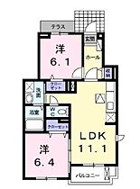 舞子坂ヒルズII 101 ｜ 兵庫県神戸市垂水区舞子坂4丁目（賃貸アパート2LDK・1階・56.84㎡） その2