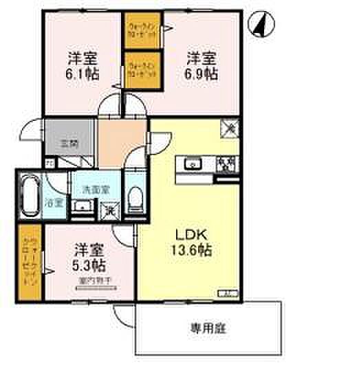 兵庫県神戸市東灘区本山北町1丁目(賃貸アパート3LDK・1階・73.39㎡)の写真 その2