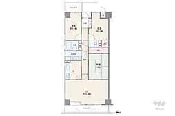 グラン・ドムール茨木 3LDKの間取図画像