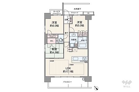 3LDK 間取り