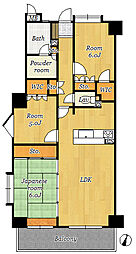 アーバンパレス水前寺駅前 3LDKの間取図画像