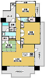 エイルマンション別府青山II 603 3SLDKの間取り