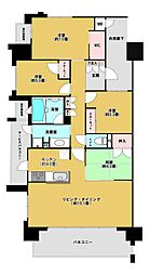 リビオ明野中央エミシア 4LDKの間取図画像