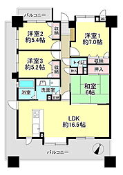 フェスティオ永吉 4LDKの間取図画像